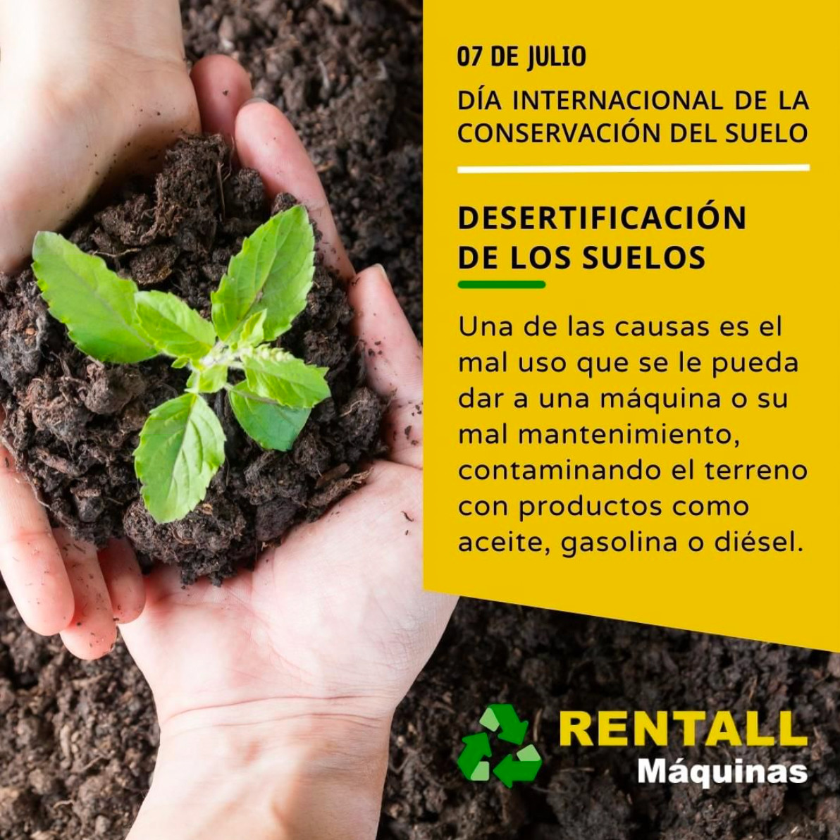 Día Internacional De La Conservación Del Suelo Rentall Máquinas 8051