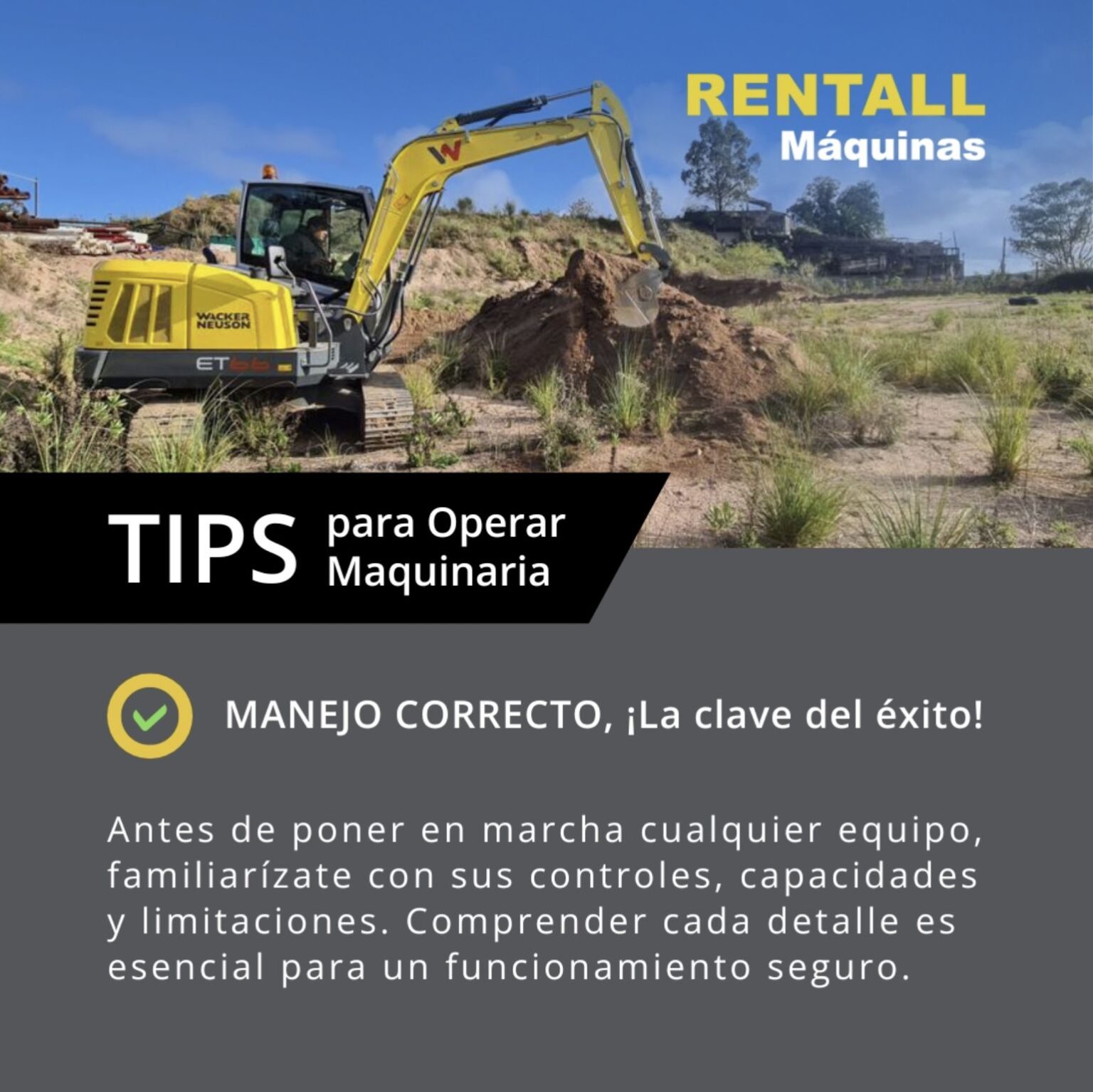 🚜 TIPS para operar Maquinaria - Rentall Máquinas
