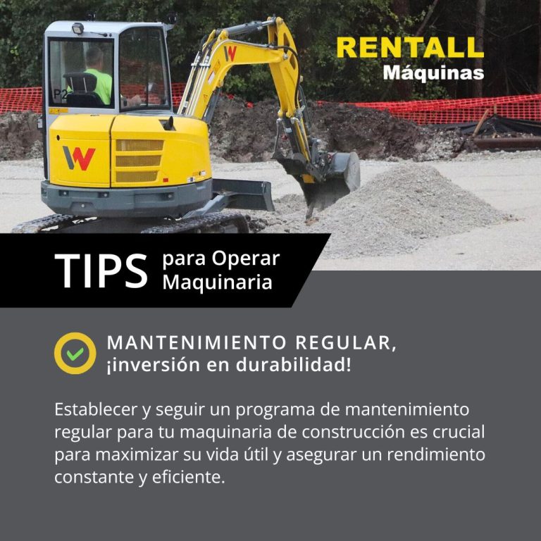 TIPS para operar Maquinaria - Rentall Máquinas