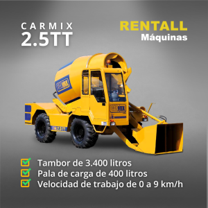 CARMIX 2.5TT es garantía de Eficiencia y Productividad en cualquier obra.