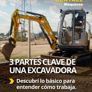 Partes de una excavadora Guía técnica para optimizar su rendimiento en obra