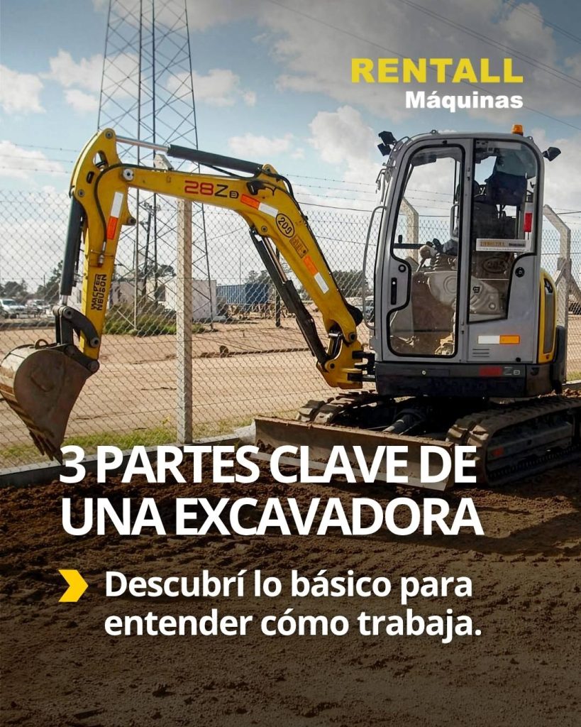 Partes de una excavadora Guía técnica para optimizar su rendimiento en obra
